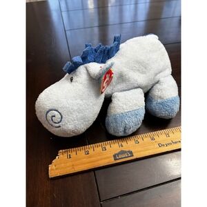 Ty Beanie‎ Babies Pluffies Whinny Horse Plush Blue White Stuffed Animal
